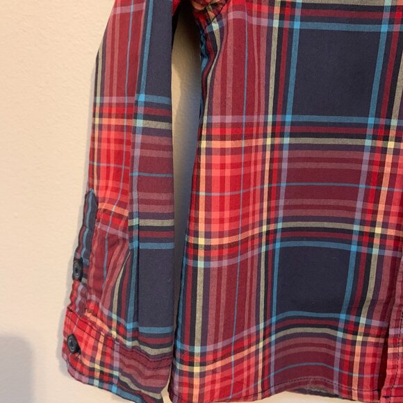 Tea Collection Baby Toddler Red Plaid Button Up Shirt 100% Cotton 18-24M EUC - Picture 6 of 9